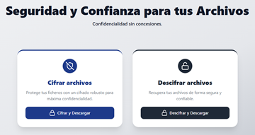 Captura de pantalla de la aplicación VicTeoEncrypter